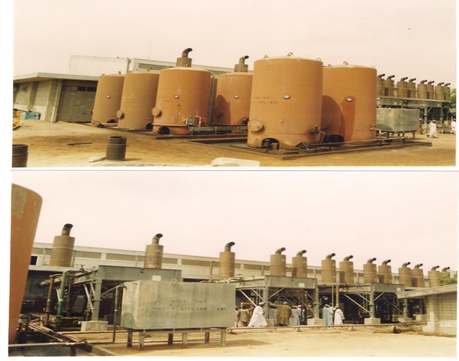External View of 30Mega watts Station Showing Lubrication Oil Tanks, Radiators & Exhaust Pipes of the Gen. Sets