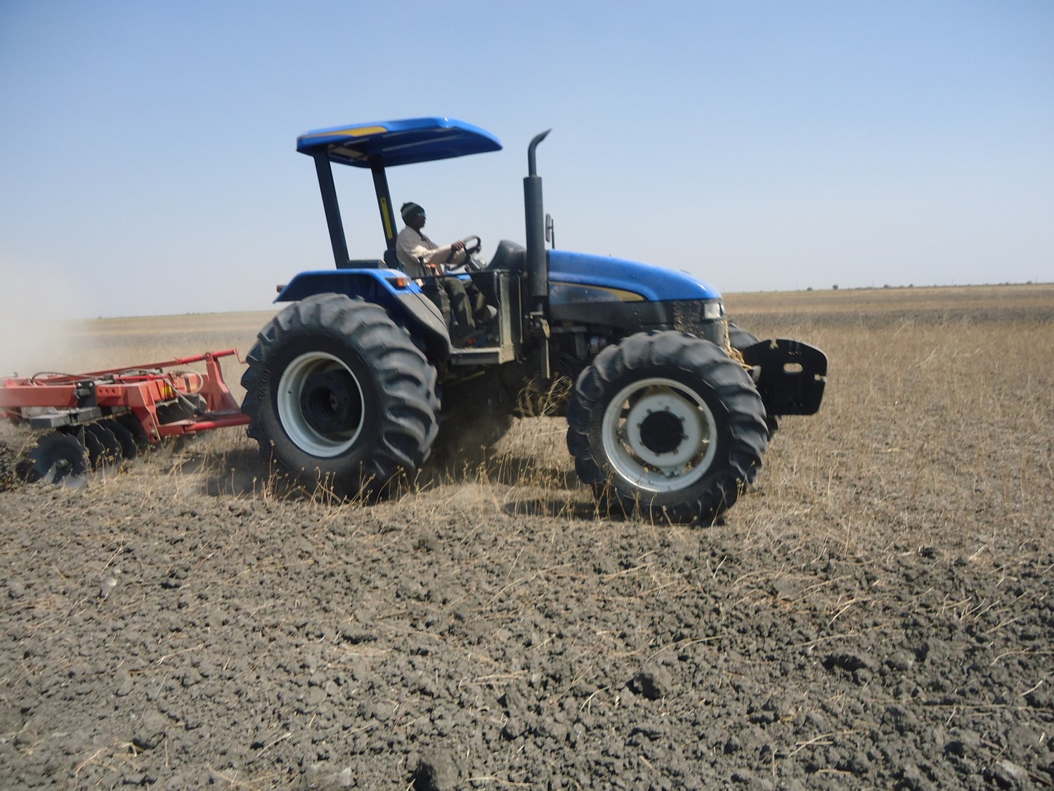 Land Preparation With Heavy Duty Tractor At Scip